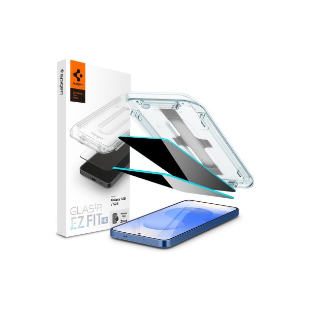Spigen Glas.TR "Ez Fit" Privacy HD 2-pak privacy-glas til Samsung Galaxy S24 / S25