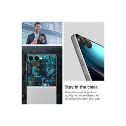 Spigen Optik Pro HD Glas.TR EZ Fit 2-pak kamerabeskyttelse til Samsung Galaxy Z Flip 7 Black