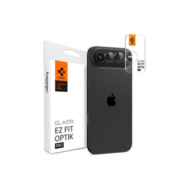 Spigen Optik Pro L-Series 2-pak iPhone Air kameraglas Black og Red