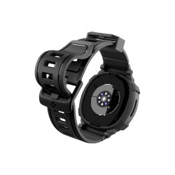 Spigen Rugged Armor Pro rem til Samsung Galaxy Watch 8 40mm Matte Black