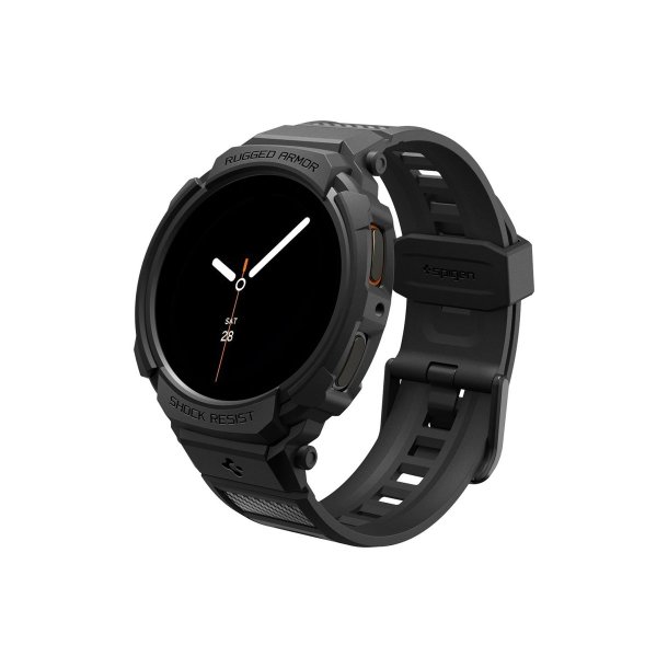 Spigen Rugged Armor Pro rem til Samsung Galaxy Watch 8 44mm Matte Black