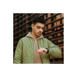 Spigen Rugged Armor Pro rem til Samsung Galaxy Watch 8 44mm Matte Black
