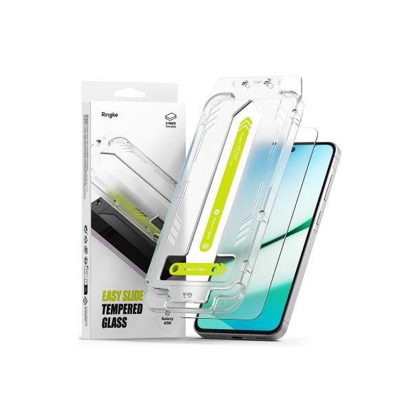 Ringke Easy Slide 2-pak h�rdet glas til Samsung Galaxy A56 5G Transparent