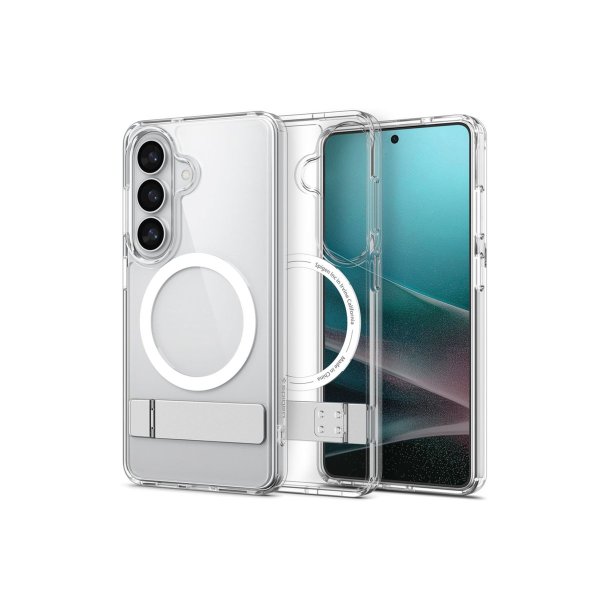 Spigen Ultra Hybrid S Mag MagSafe cover til Samsung Galaxy S26 Clear og White