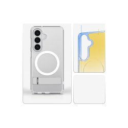 Spigen Ultra Hybrid S Mag MagSafe cover til Samsung Galaxy S26 Clear og White