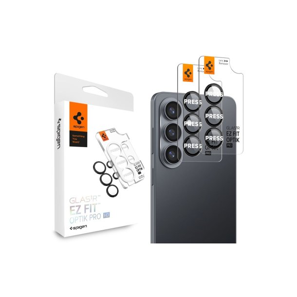 Spigen Glas.Tr Ez Fit Optik Pro HD kamerabeskyttelse 2-pak til Samsung Galaxy S26 Black