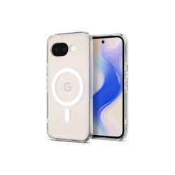 Spigen Ultra Hybrid Mag MagSafe cover til Google Pixel 10A Clear og White