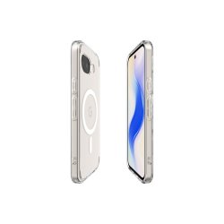 Spigen Ultra Hybrid Mag MagSafe cover til Google Pixel 10A Clear og White