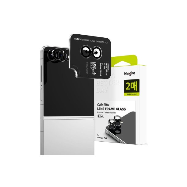 Ringke kamerarammebeskyttelse 2-pak til Samsung Galaxy Z Flip 8 Black
