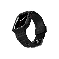 Spigen Rugged Armor Pro cover med rem til Apple Watch 4 / 5 / 6 / 7 / 8 / SE (44/45 mm) Black
