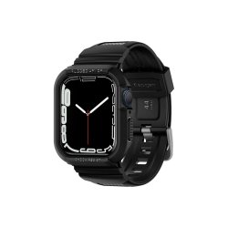 Spigen Rugged Armor Pro cover med rem til Apple Watch 4 / 5 / 6 / 7 / 8 / SE (44/45 mm) Black