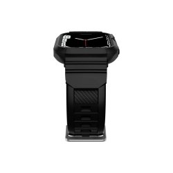 Spigen Rugged Armor Pro cover med rem til Apple Watch 4 / 5 / 6 / 7 / 8 / SE (44/45 mm) Black
