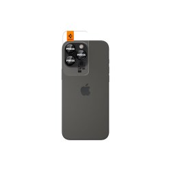 Spigen Optik Pro L-Series Glas.tR EZ Fit h�rdet glas til iPhone 14 Pro / Pro Max / 15 Pro / Pro Max / 16 Pro / 16 Pro Max / 17 Pro / 17 Pro Max Black med Red Edge