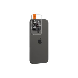 Spigen Optik Pro L-Series Glas.tR EZ Fit h�rdet glas til iPhone 14 Pro / Pro Max / 15 Pro / Pro Max / 16 Pro / 16 Pro Max / 17 Pro / 17 Pro Max Black med Red Edge
