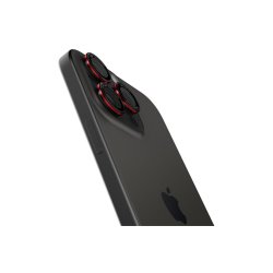 Spigen Optik Pro L-Series Glas.tR EZ Fit h�rdet glas til iPhone 14 Pro / Pro Max / 15 Pro / Pro Max / 16 Pro / 16 Pro Max / 17 Pro / 17 Pro Max Black med Red Edge