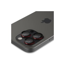 Spigen Optik Pro L-Series Glas.tR EZ Fit h�rdet glas til iPhone 14 Pro / Pro Max / 15 Pro / Pro Max / 16 Pro / 16 Pro Max / 17 Pro / 17 Pro Max Black med Red Edge