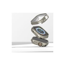 Ringke Slim 2-pak cover til Apple Watch Ultra 1/2 (49mm) - Clear &amp; Titanium
