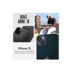 Spigen Mag Armor MagSafe iPhone 15 cover Matte Black