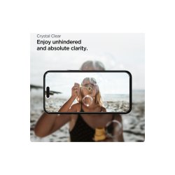 Spigen ALM Glass FC h�rdet glas til iPhone 15 - black 2 stk..