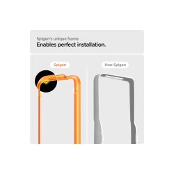 Spigen ALM Glass FC h�rdet glas til iPhone 15 - black 2 stk..