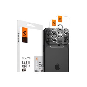 Spigen Glas.tR EZ Fit Optik Pro kamerabeskyttelse til iPhone 15 Pro / 15 Pro Max / 16 Pro / 16 Pro Max / 17 Pro / 17 Pro Max - 2 stk..