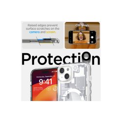 Spigen Ultra Hybrid Mag cover med MagSafe til iPhone 15 Plus - White (Zero One Pattern)