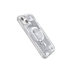Spigen Ultra Hybrid Mag cover med MagSafe til iPhone 15 Plus - White (Zero One Pattern)