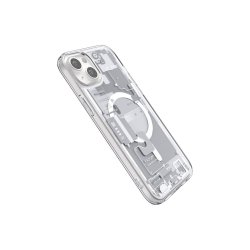 Spigen Ultra Hybrid Mag cover med MagSafe til iPhone 15 Plus - White (Zero One Pattern)