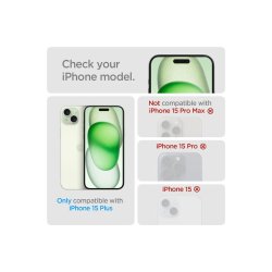 Spigen Glas.tR EZ Fit Privacy h�rdet glas til iPhone 15 Plus