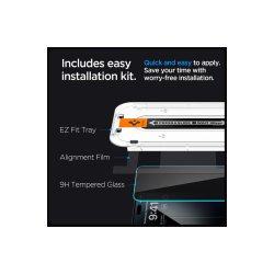 Spigen Glas.tR EZ Fit Privacy h�rdet glas til iPhone 15 Plus
