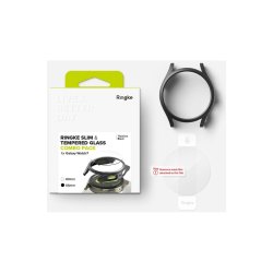 Ringke Slim &amp; h�rdet glas cover + Glass Set til Samsung Galaxy Watch 7 44mm Black