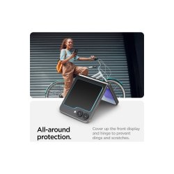 Spigen Glas.tR EZ Fit h�rdet glas til Samsung Galaxy Z Flip 6 - 2 stk..