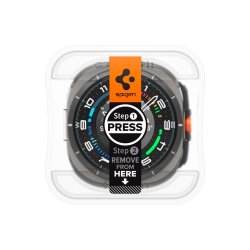 Spigen Glas.TR EZ Fit h�rdet glas til Samsung Galaxy Watch Ultra (47mm) - Clear (2-pak)