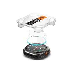 Spigen Glas.TR EZ Fit h�rdet glas til Samsung Galaxy Watch Ultra (47mm) - Clear (2-pak)