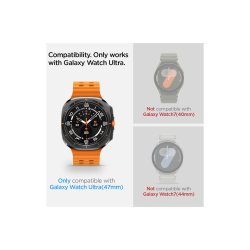 Spigen Glas.TR EZ Fit h�rdet glas til Samsung Galaxy Watch Ultra (47mm) - Clear (2-pak)
