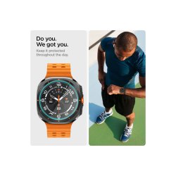 Spigen Glas.TR EZ Fit h�rdet glas til Samsung Galaxy Watch Ultra (47mm) - Clear (2-pak)