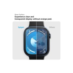 Spigen Elite Shield �EZ FIT� hybridglas 2-pak til Apple Watch 10 (42MM) Clear