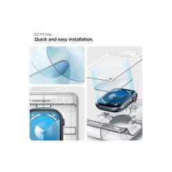 Spigen Elite Shield �EZ FIT� hybridglas 2-pak til Apple Watch 10 (42MM) Clear