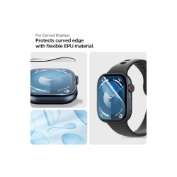 Spigen Elite Shield �EZ FIT� hybridglas 2-pak til Apple Watch 10 (42MM) Clear