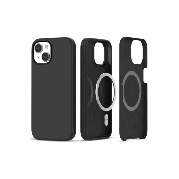 Tech-Protect Silicone MagSafe iPhone 15 cover Matte Black