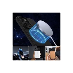 Tech-Protect Silicone MagSafe iPhone 15 cover Matte Black