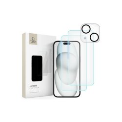 Tech-Protect Supreme Set til iPhone 15 2x h�rdet glas til sk�rmen / h�rdet glas til kamera