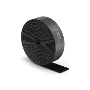 Tech-Protect kabelorganisator med velcro 3 m Sort
