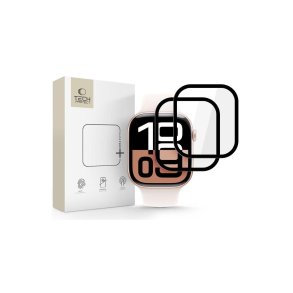 Tech-Protect Glass Flex+ hybridglas 2-pak til Apple Watch Series 10 42 mm Sort