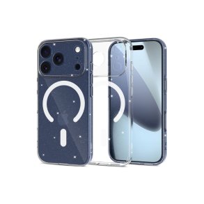 Tech-Protect FlexAir MagSafe-cover til iPhone 17 Pro Transparent med glimmer