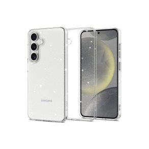 Tech-Protect FlexAir-cover til Samsung Galaxy S25 Transparent med glimmer