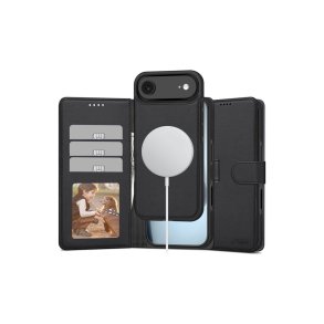 Tech-Protect Wallet MagSafe-walletcover til iPhone 17 Air Mat sort