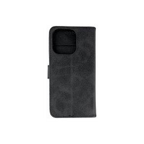Hurtel l�der-walletcover til iPhone 16 Pro Sort