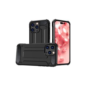 Hurtel Hybrid Armor robust hybridcover til iPhone 16 Pro Max Sort