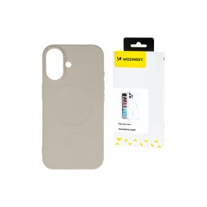 Wozinsky MagSafe-silikonecover til Samsung Galaxy S25 Beige